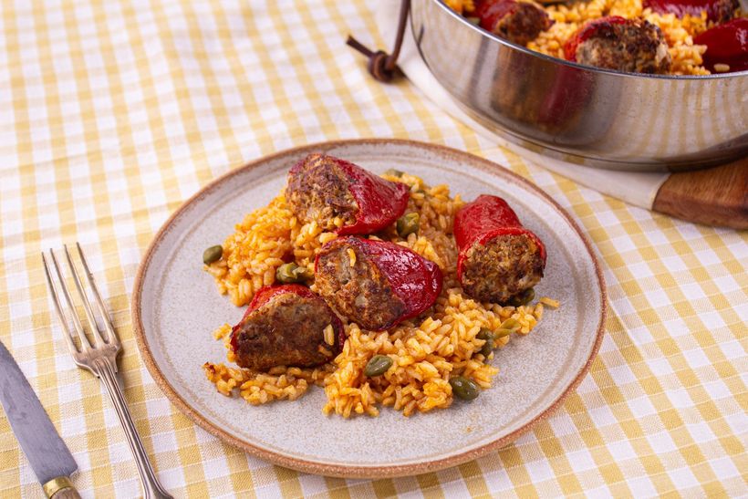🌶️ Piquillos Farcis d'Axoa de Veau au Couteau &amp; Riz Pilaf au Piment Fumé : Le voyage au Pays Basque