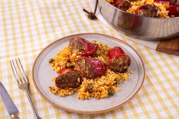 🌶️ Piquillos Farcis d'Axoa de Veau au Couteau &amp; Riz Pilaf au Piment Fumé : Le voyage au Pays Basque